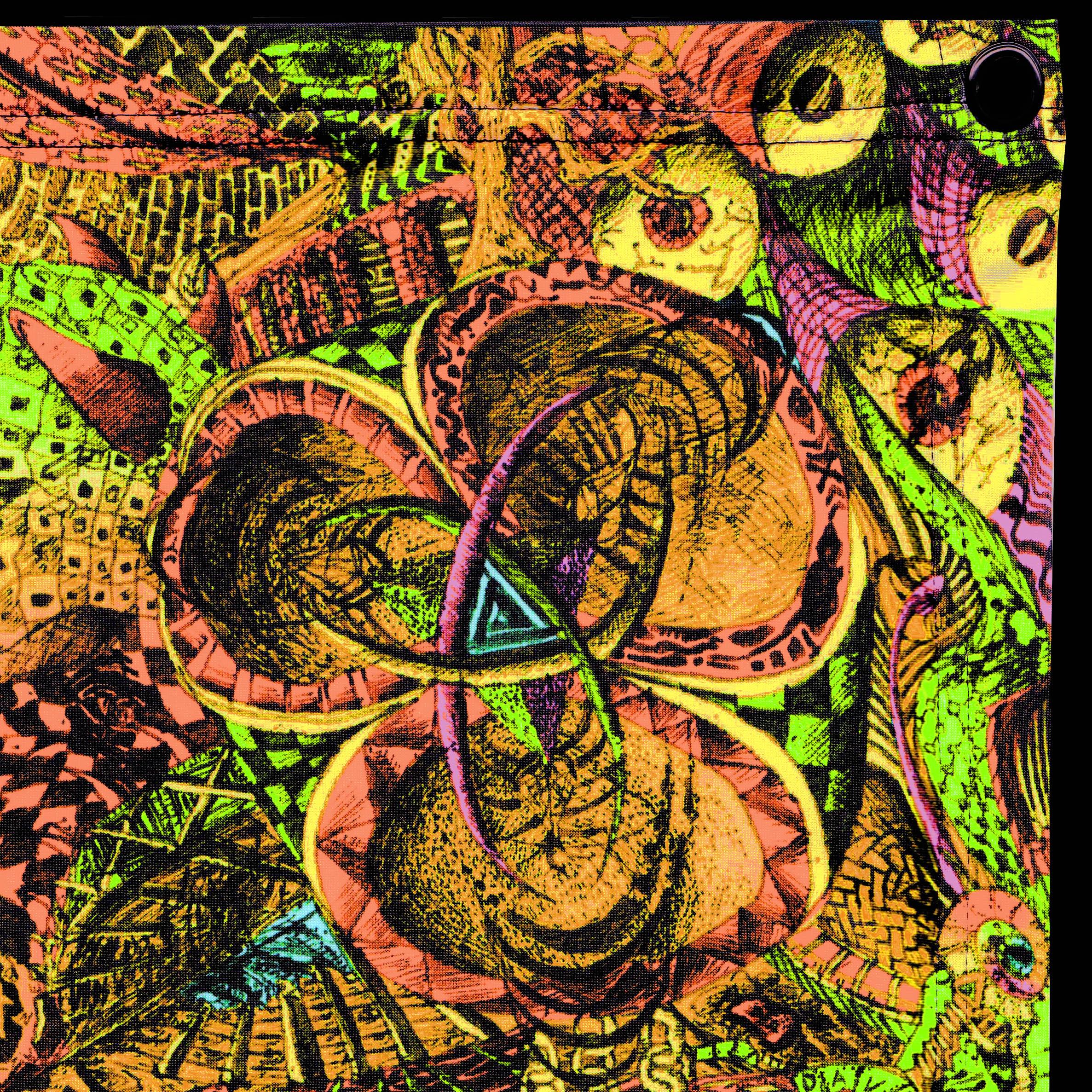 Boardwalk (Blacklight Trippy Tapestry) Psychedelic UV Reactive Fluorescent Wall Hanging