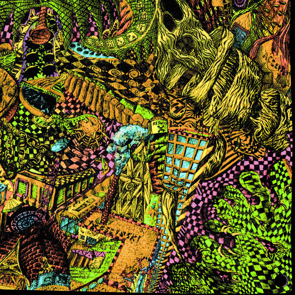 Boardwalk (Blacklight Trippy Tapestry) Psychedelic UV Reactive Fluorescent Wall Hanging